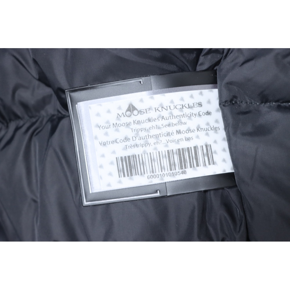 Moose Knuckles Men's Balistic Bomber Zip-Up Fur Jacket White