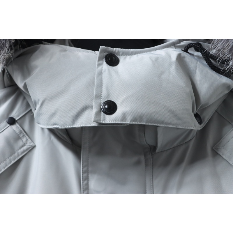 Moose Knuckles Onyx Shearling Big Rider Parka Gray