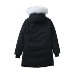 Moose Knuckles Women's Debbie Down Bomber Jacket W/ Fur Black