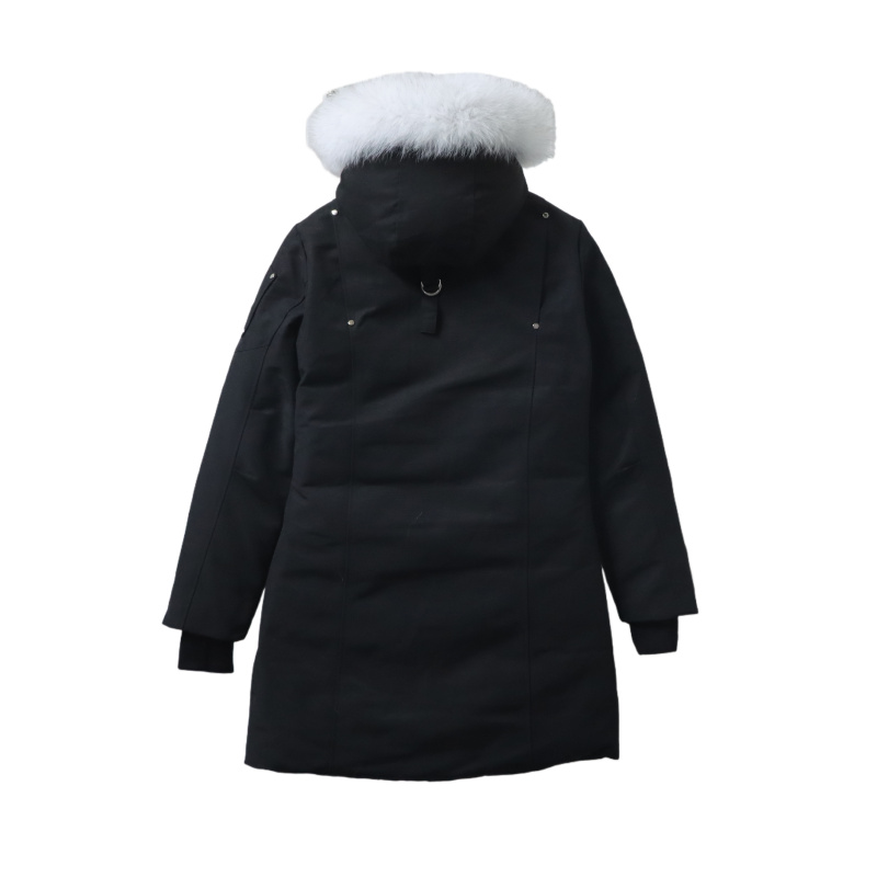 Moose Knuckles Women's Debbie Down Bomber Jacket W/ Fur Black