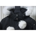 Moose Knuckles Women's Debbie Down Bomber Jacket W/ Fur Black