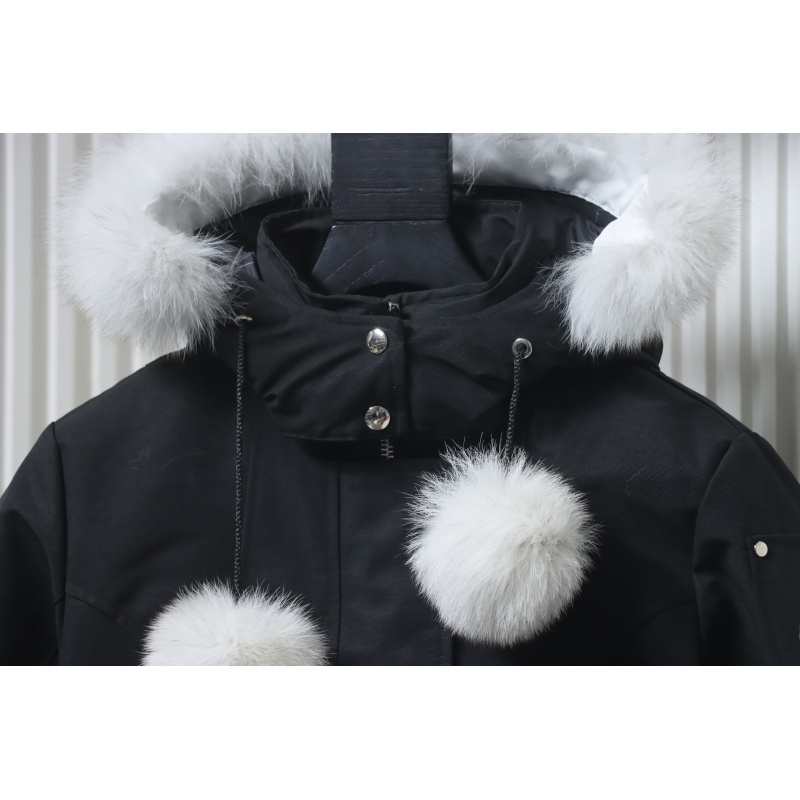 Moose Knuckles Women's Debbie Down Bomber Jacket W/ Fur Black