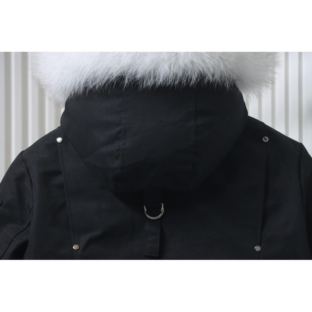 Moose Knuckles Women's Debbie Down Bomber Jacket W/ Fur Black