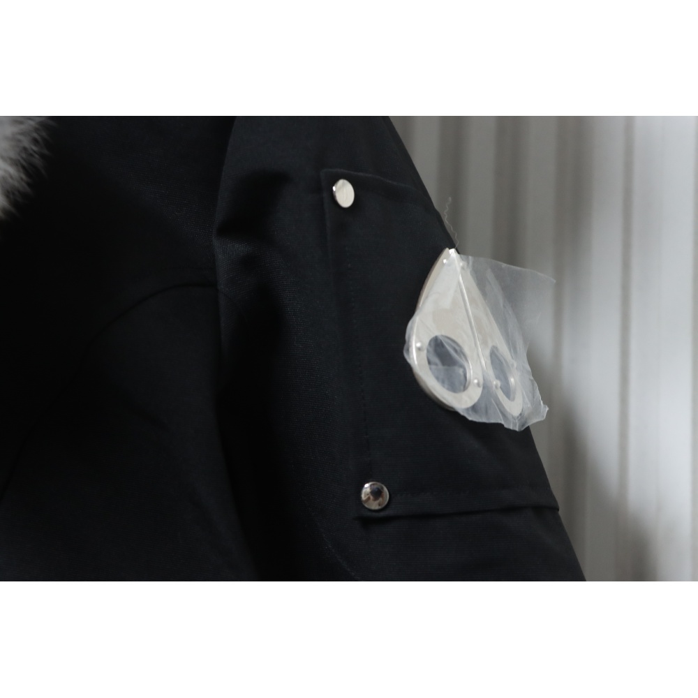 Moose Knuckles Women's Debbie Down Bomber Jacket W/ Fur Black