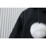 Moose Knuckles Women's Debbie Down Bomber Jacket W/ Fur Black
