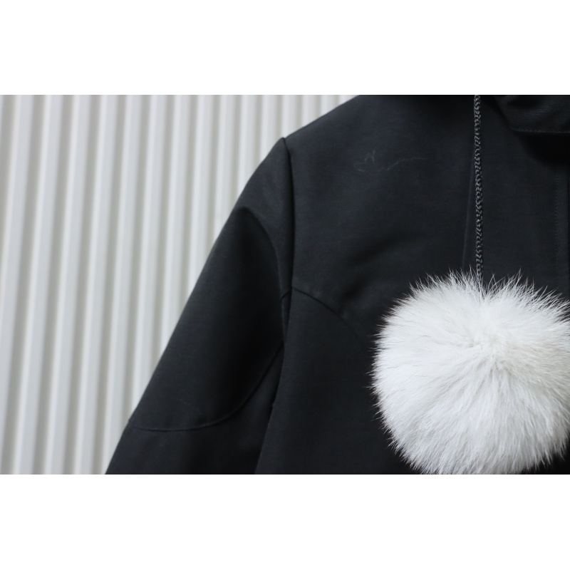 Moose Knuckles Women's Debbie Down Bomber Jacket W/ Fur Black