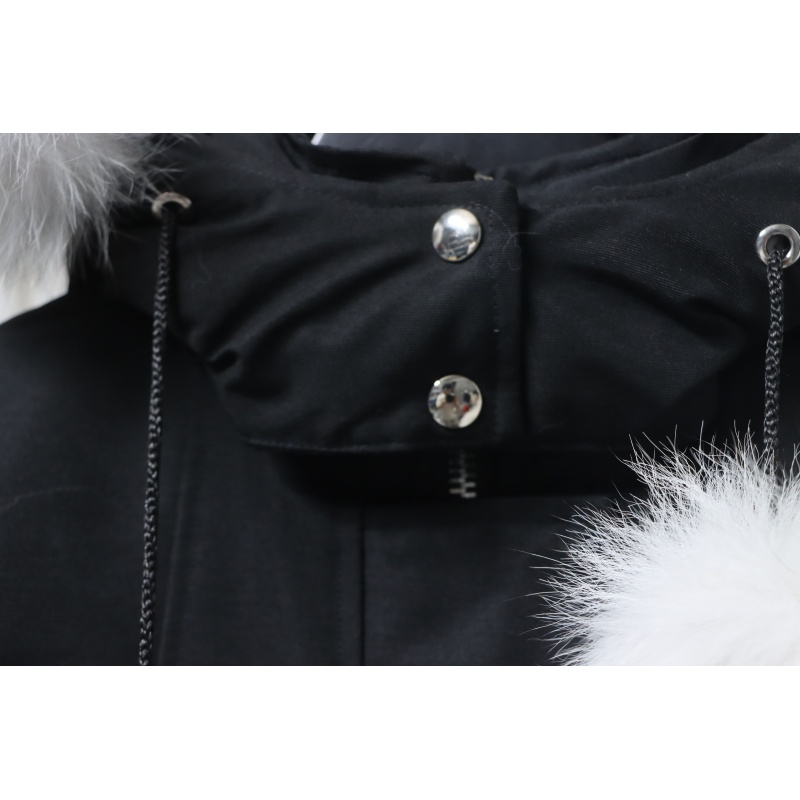 Moose Knuckles Women's Debbie Down Bomber Jacket W/ Fur Black
