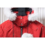 Moose Knuckles Women's Debbie Shearling Bomber Jacket Red With A Pom-Pom