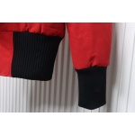 Moose Knuckles Women's Debbie Shearling Bomber Jacket Red With A Pom-Pom