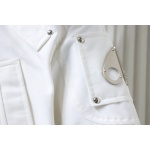 Moose Knuckles Women's Debbie Shearling Bomber Jacket White With A Pom-Pom