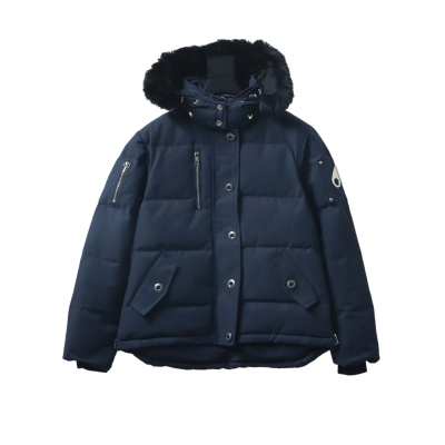 Moose Knuckles Women's Shearling 3Q Jacket Dark Blue 01