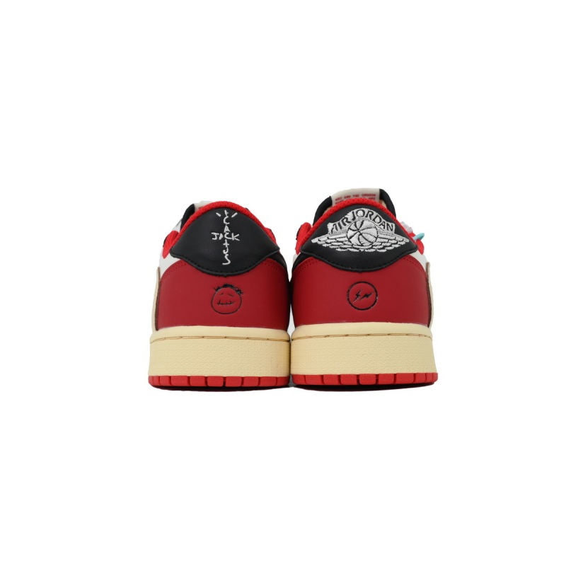 LJR Batch Travis Scott x Air Jordan 1 Black White Red Hook DM7866-166