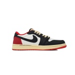 LJR Batch Travis Scott x Air Jordan 1 Black White Red Hook DM7866-166