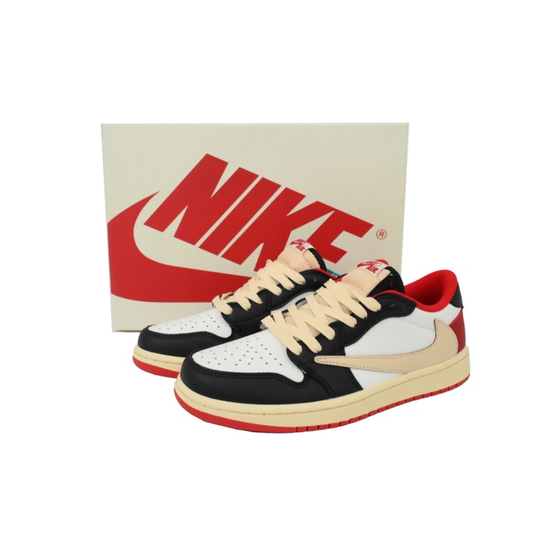 LJR Batch Travis Scott x Air Jordan 1 Black White Red Hook DM7866-166