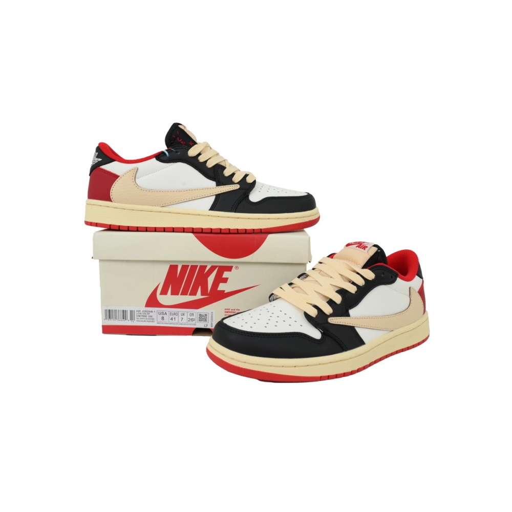 LJR Batch Travis Scott x Air Jordan 1 Black White Red Hook DM7866-166