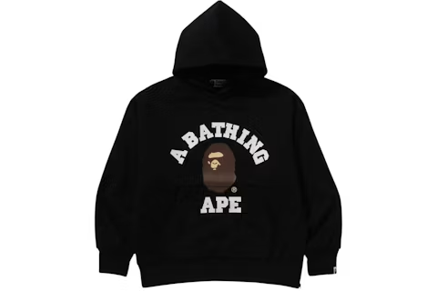 BAPE College Puffy Relaxed Fit Pullover Hoodie