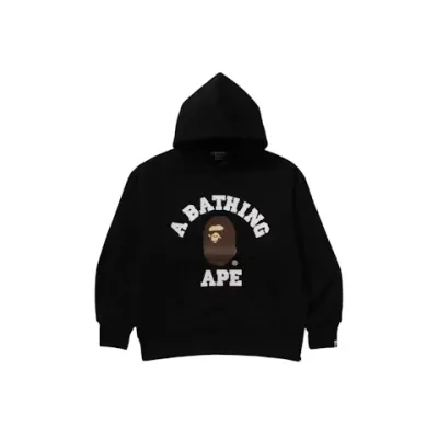 BAPE College Puffy Relaxed Fit Pullover Hoodie 01