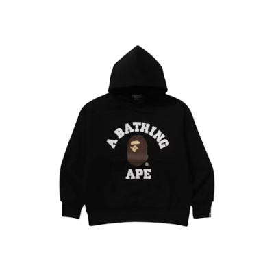 BAPE College Puffy Relaxed Fit Pullover Hoodie 01
