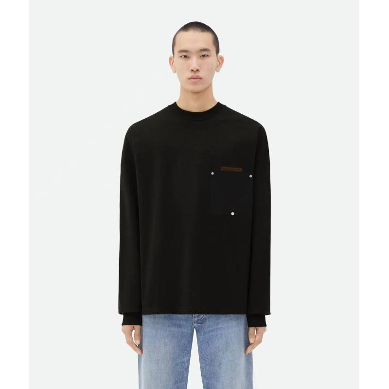 Bottega Veneta 24FW Studded Pocket Loose Long Sleeve Black
