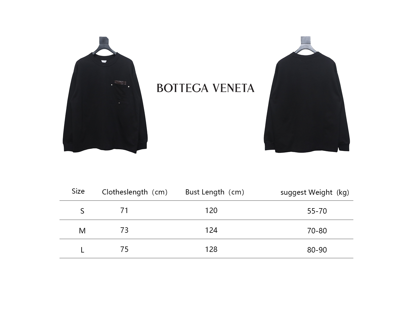 Bottega Veneta 24FW Studded Pocket Loose Long Sleeve Black