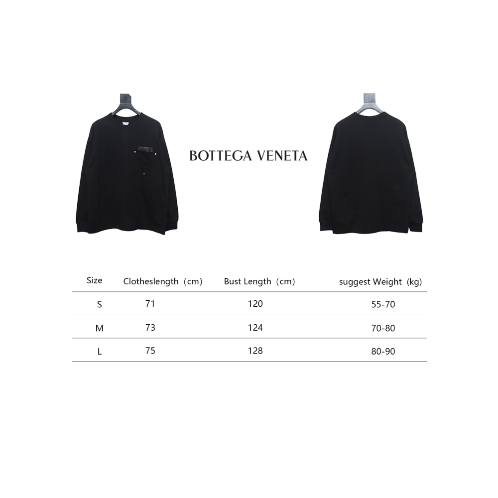 Bottega Veneta 24FW Studded Pocket Loose Long Sleeve Black
