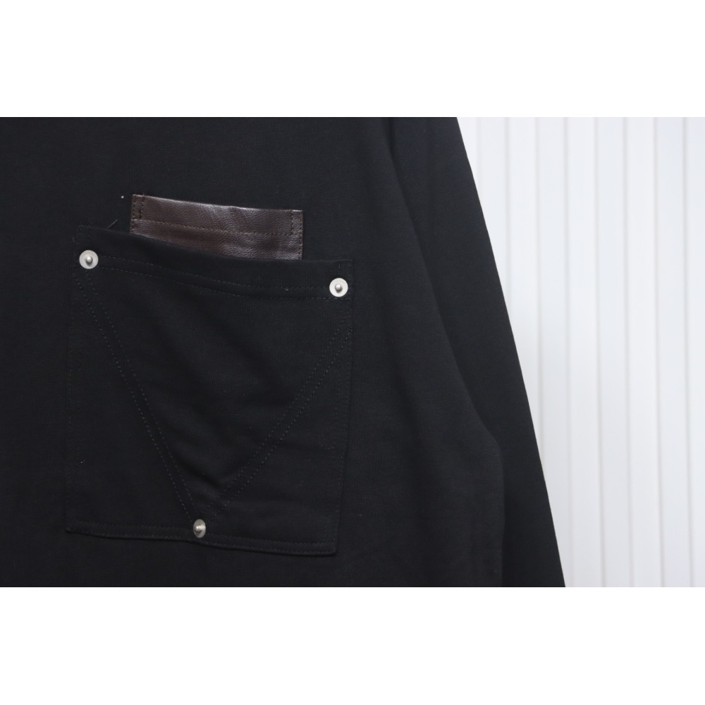 Bottega Veneta 24FW Studded Pocket Loose Long Sleeve Black