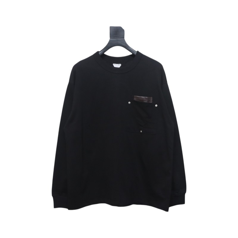 Bottega Veneta 24FW Studded Pocket Loose Long Sleeve Black