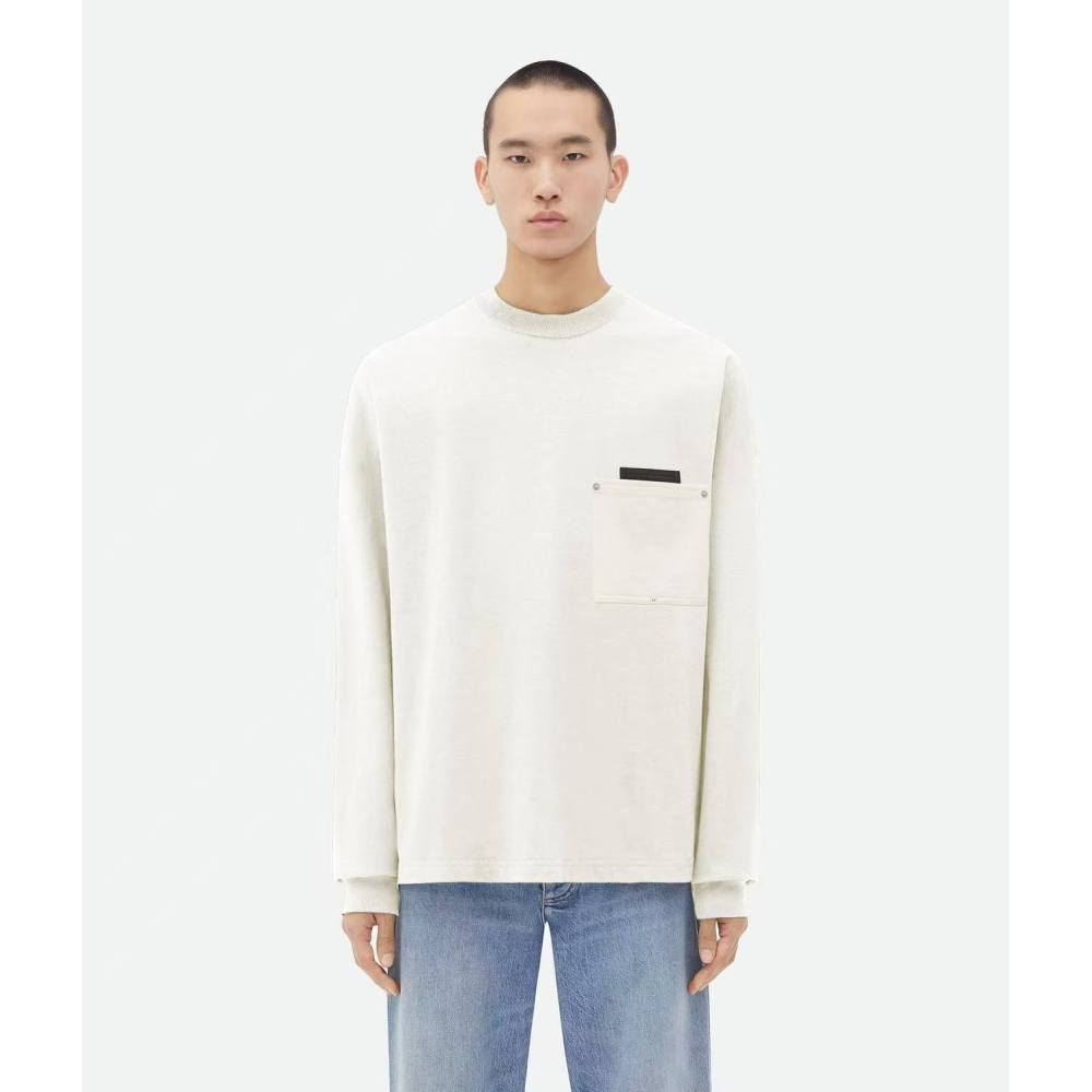 Bottega Veneta 24FW Studded Pocket Loose Long Sleeve White
