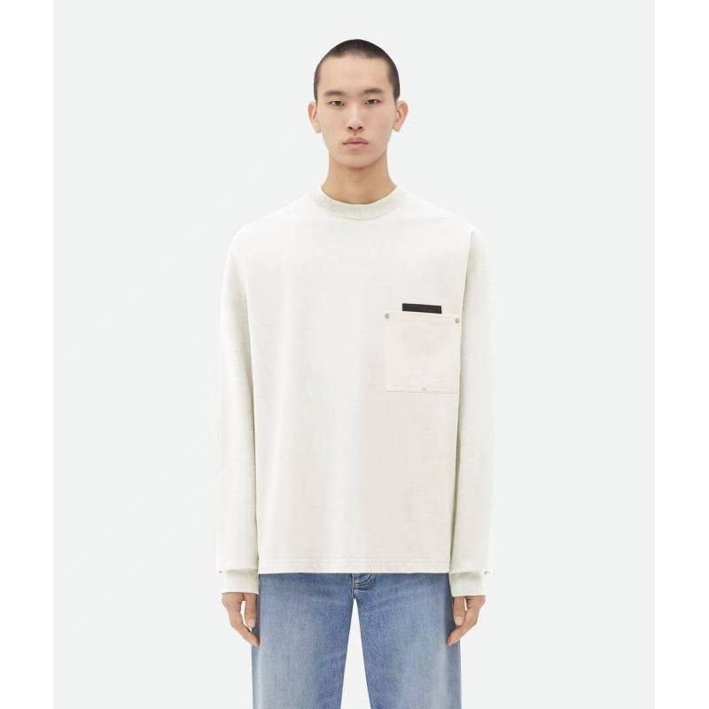 Bottega Veneta 24FW Studded Pocket Loose Long Sleeve White