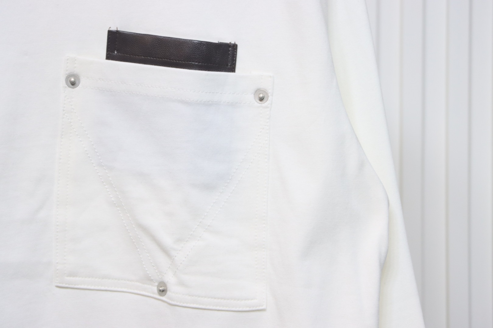 Bottega Veneta 24FW Studded Pocket Loose Long Sleeve White