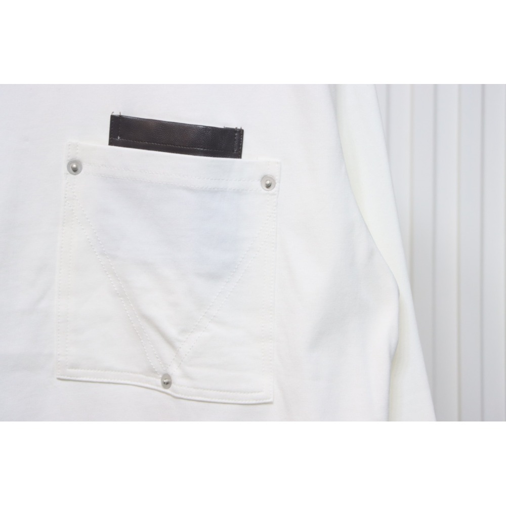 Bottega Veneta 24FW Studded Pocket Loose Long Sleeve White