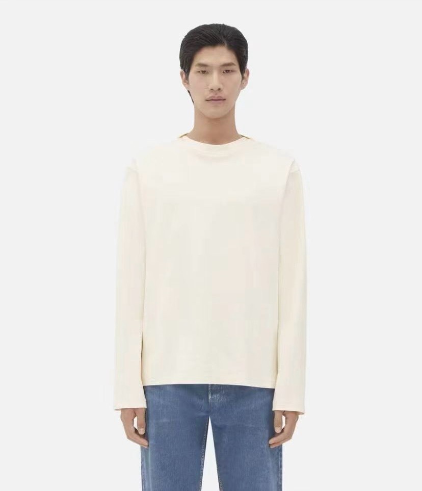 Bottega Veneta Patterned Collar Base Long sleeves Khaki