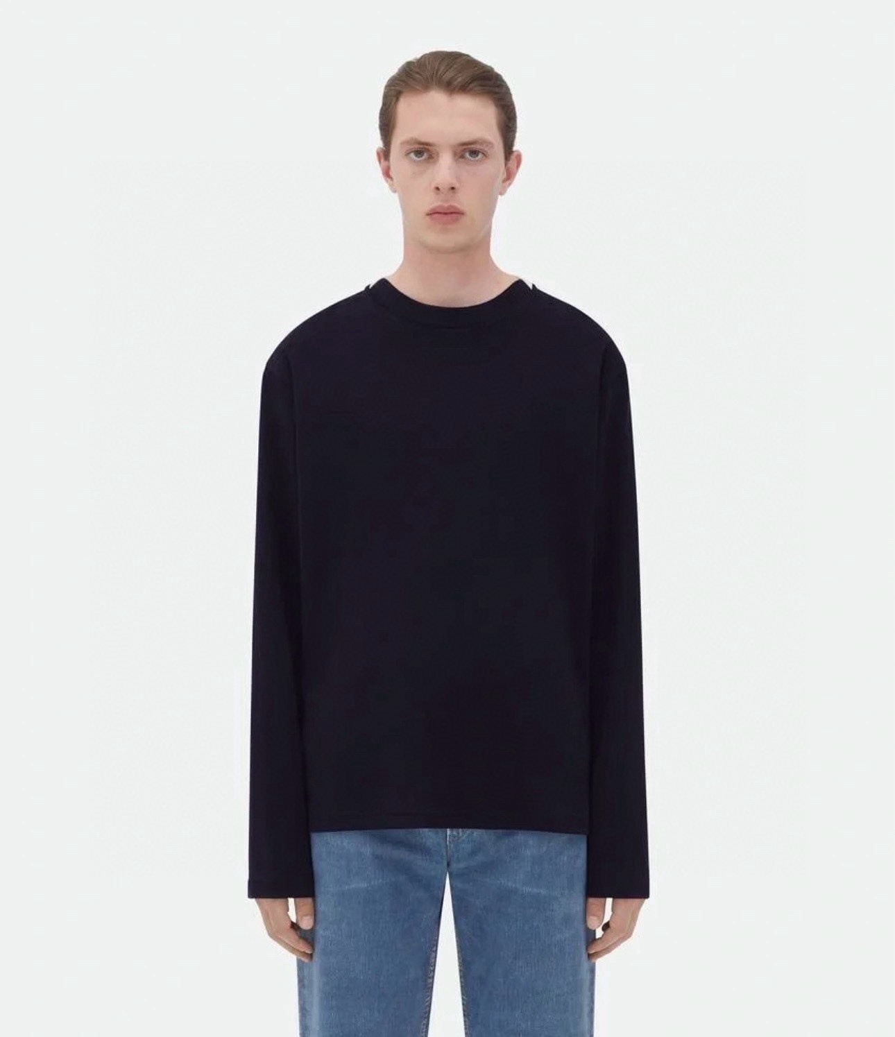 Bottega Veneta Patterned Collar Base Long Sleeves Black