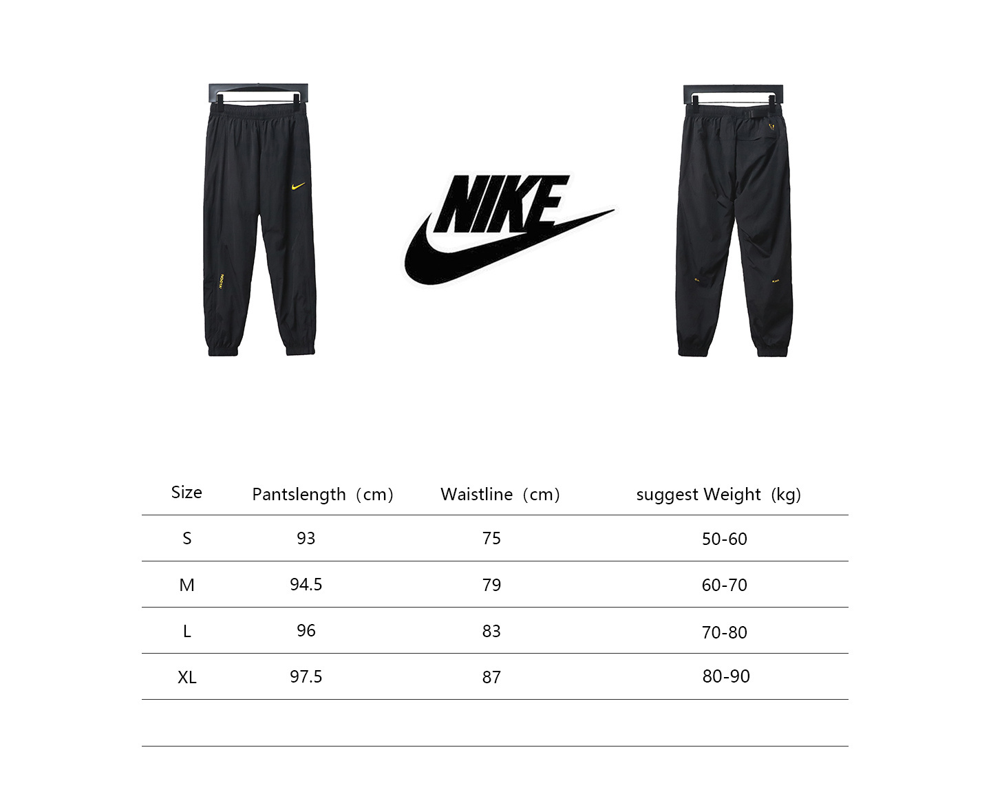 Nike x Drake NOCTA Series Zippered Cuffed Track Pants Black Gold