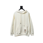 Burberry 25FW Warhorse Check Logo Embroidered Hoodie White