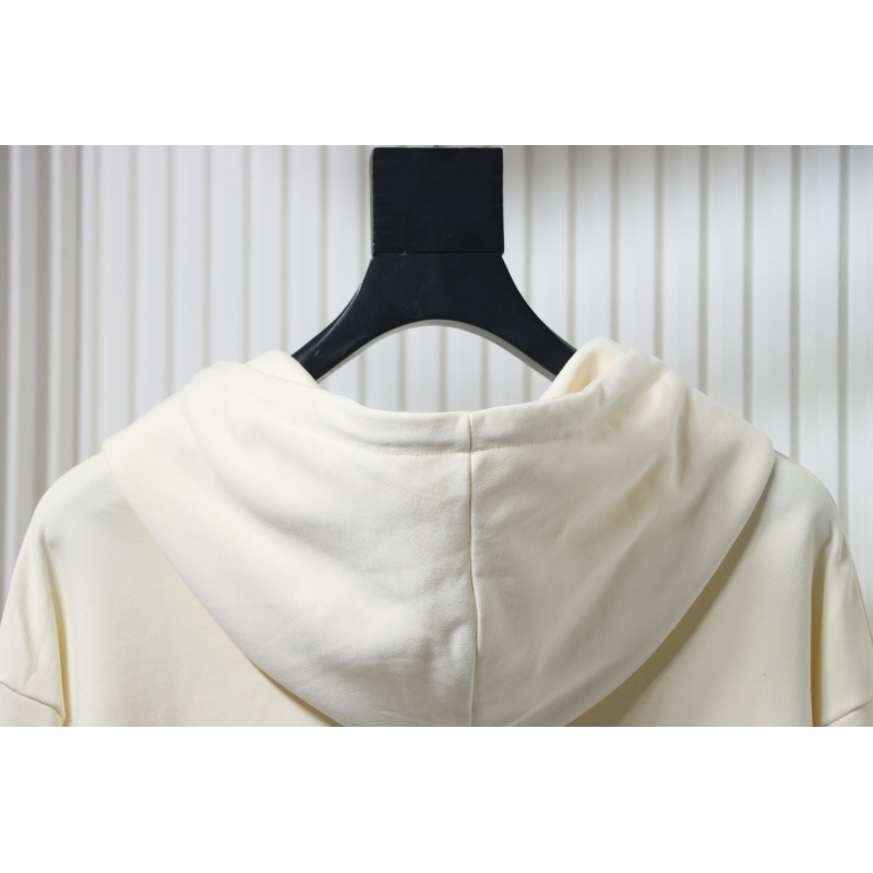 Burberry 25FW Warhorse Check Logo Embroidered Hoodie White
