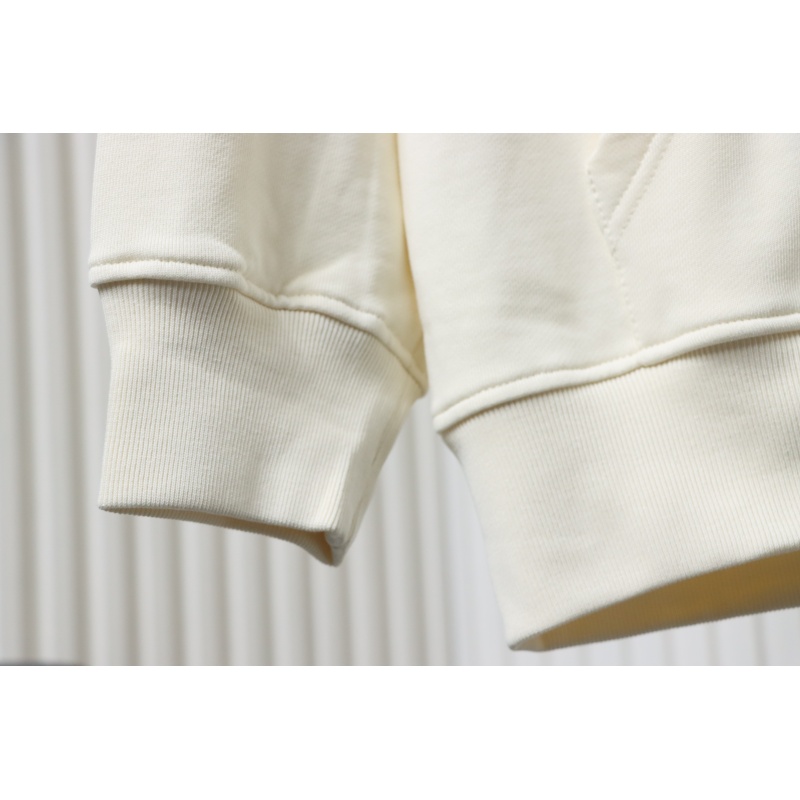 Burberry 25FW Warhorse Check Logo Embroidered Hoodie White