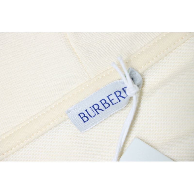 Burberry 25FW Warhorse Check Logo Embroidered Hoodie White
