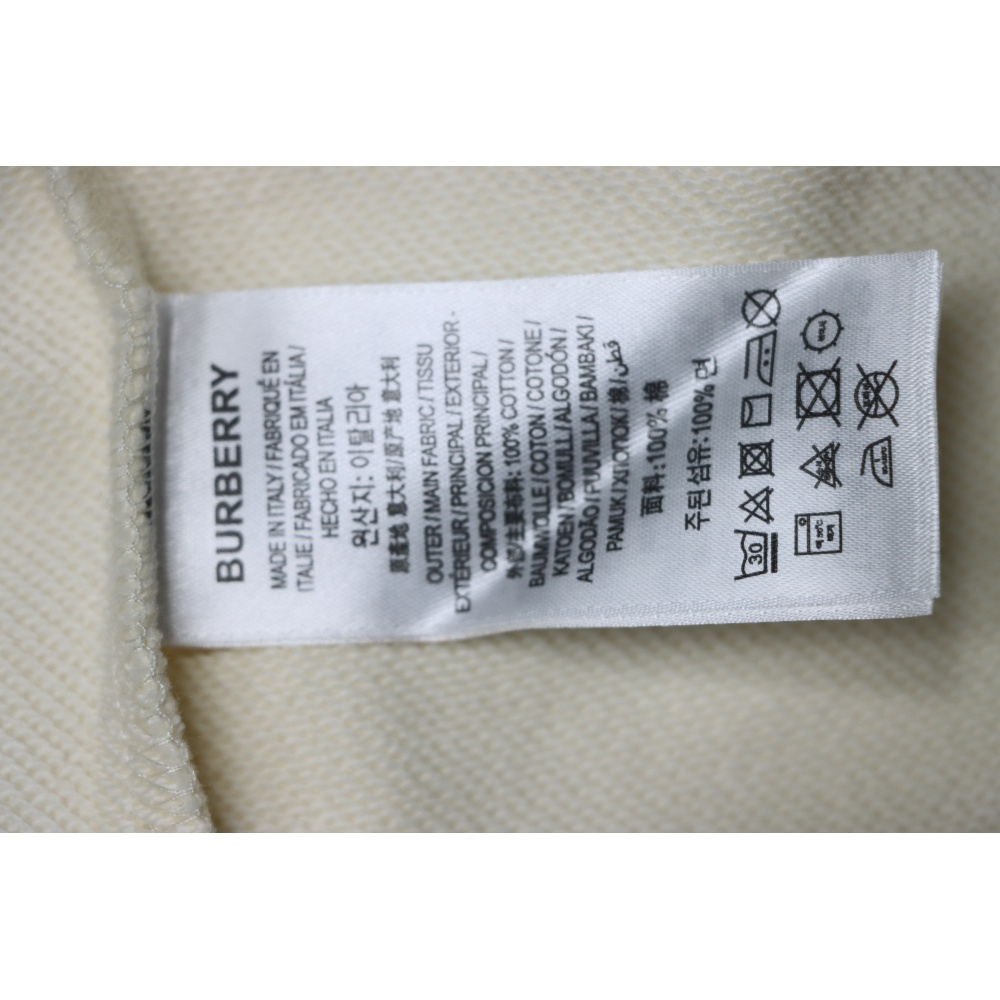 Burberry 25FW Warhorse Check Logo Embroidered Hoodie White