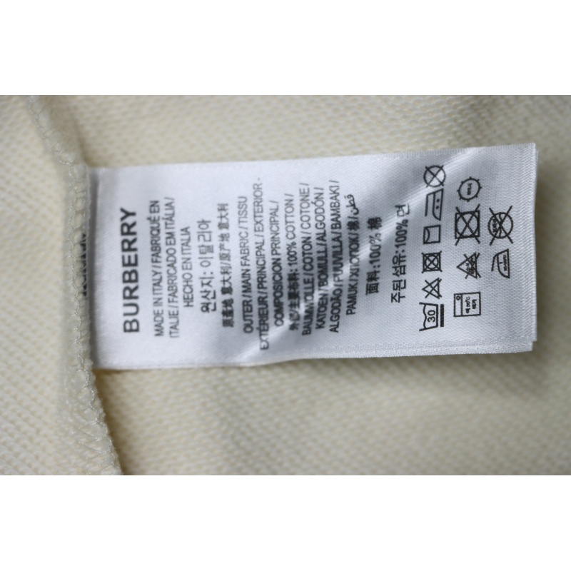 Burberry 25FW Warhorse Check Logo Embroidered Hoodie White