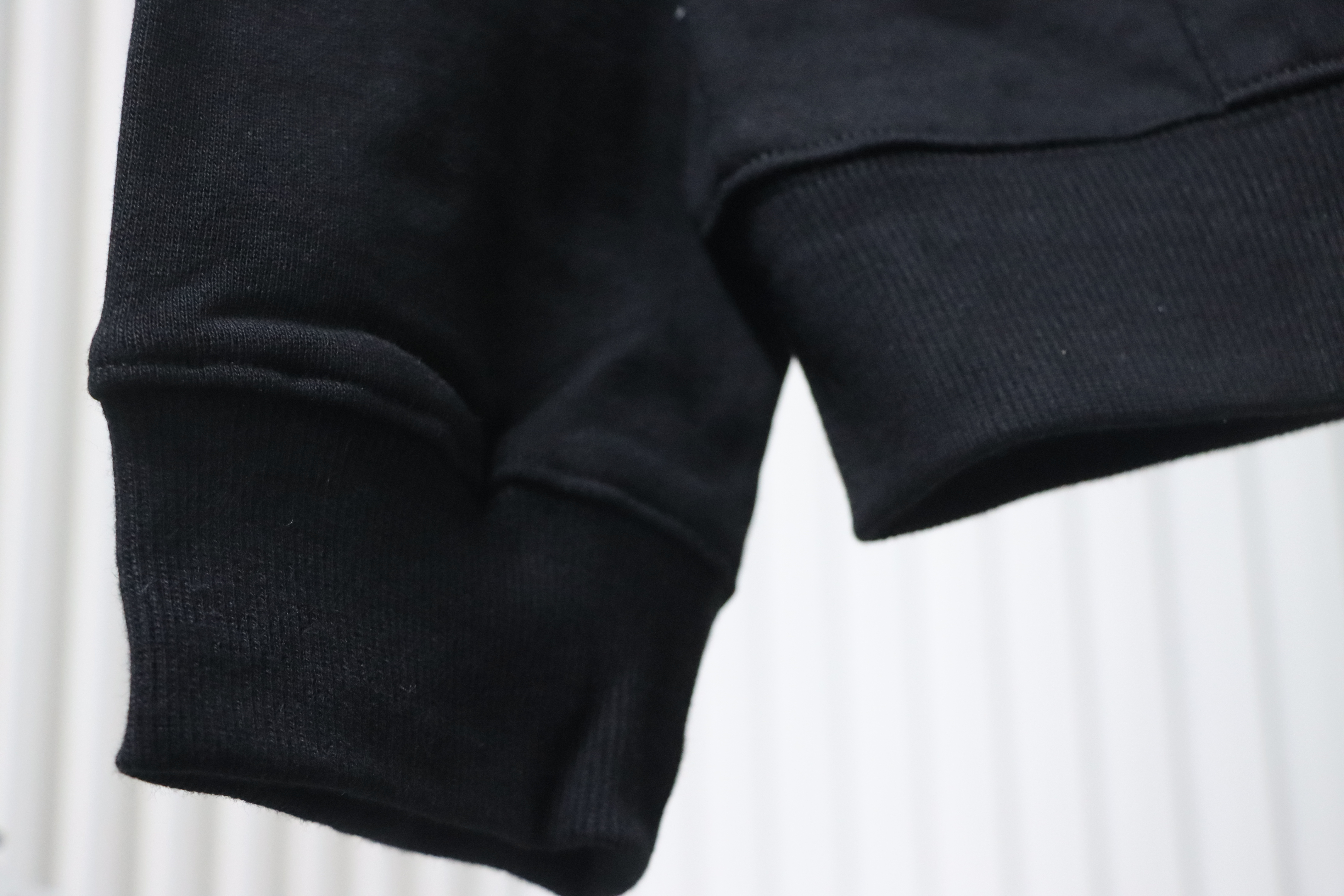 Burberry Logo Check Hooded Zip-Up Sweatshirt Black