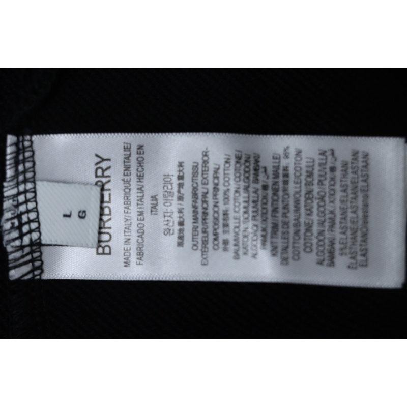 Burberry Logo Check Hooded Zip-Up Sweatshirt Black