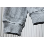 Burberry Logo Check Hooded Zip-Up Sweatshirt Grey