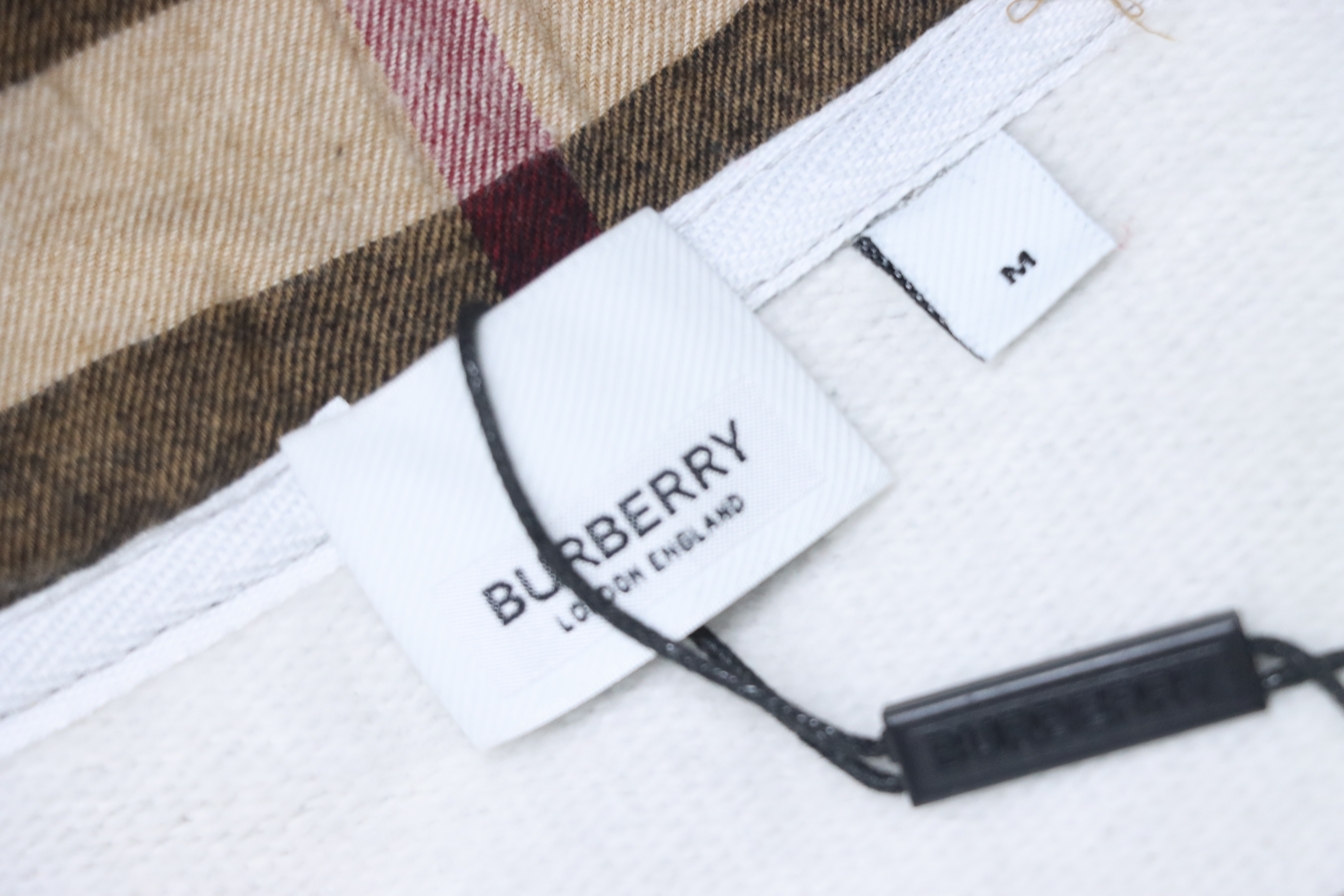 Burberry Plaid Panel Zip-Up Hooded Jacket Grey