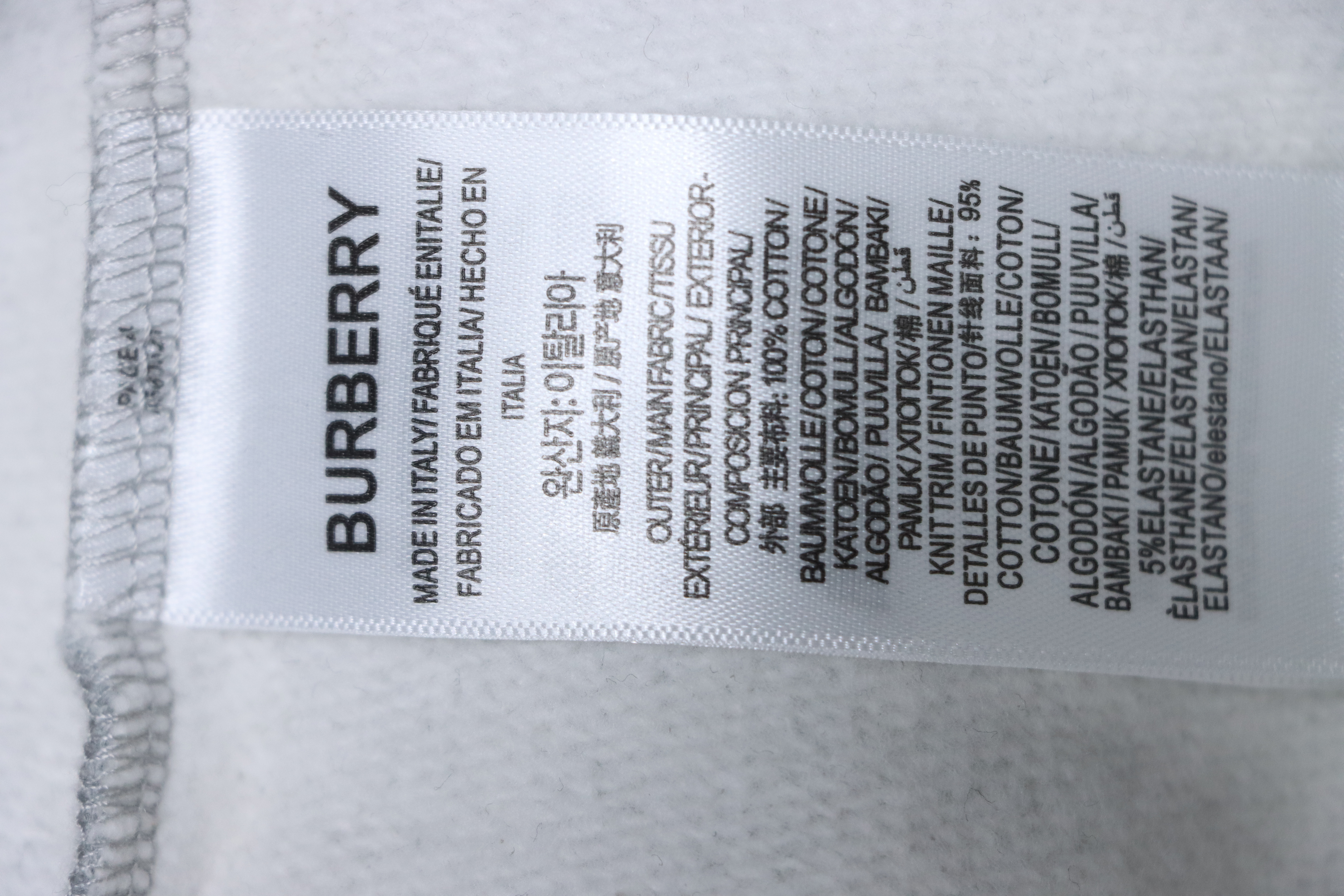 Burberry Plaid Panel Zip-Up Hooded Jacket Grey