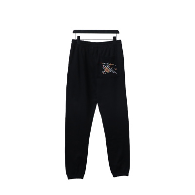 Burberry Warhorse Cross-Stitch Set Casual Pants Black 02
