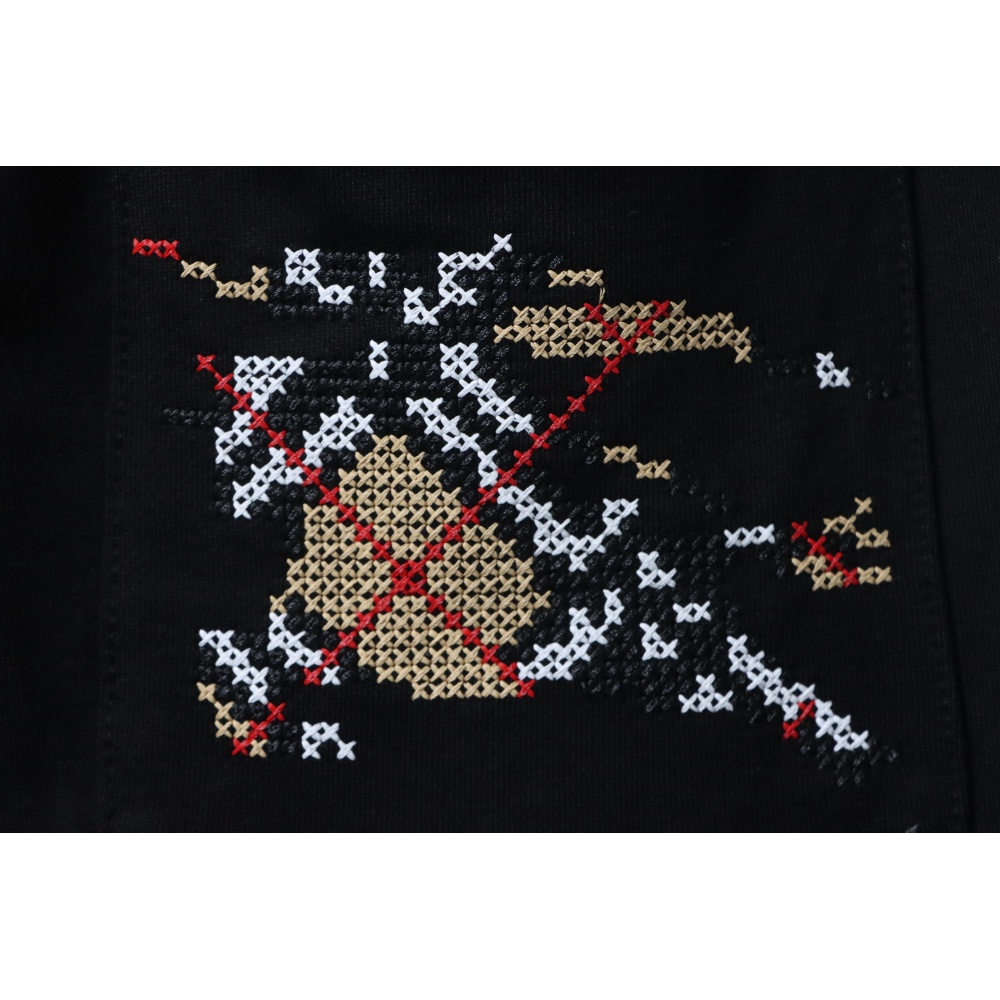 Burberry Warhorse Cross-Stitch Set Casual Pants Black