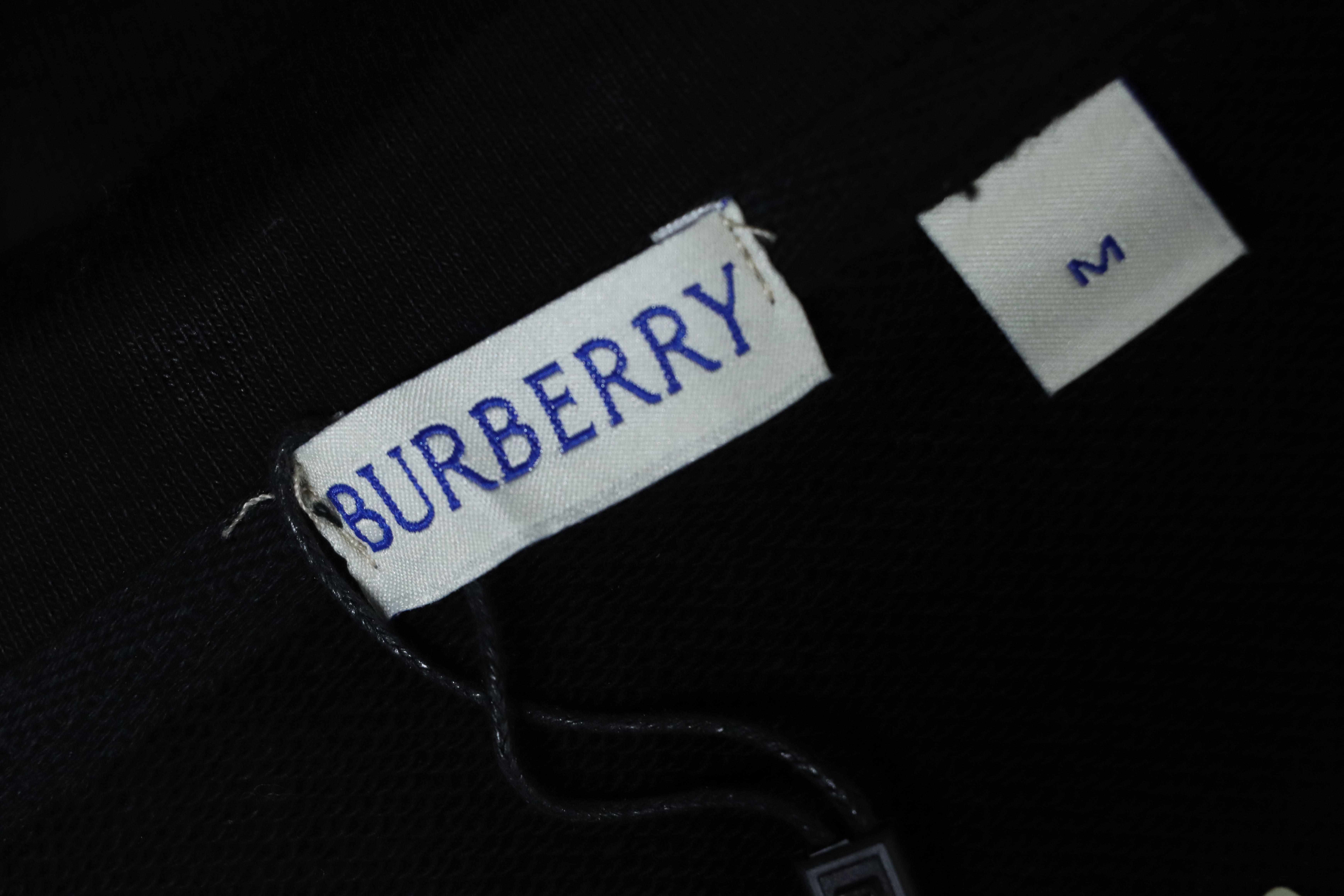 Burberry Warhorse Cross-Stitch Zippered Hooded Jacket Black