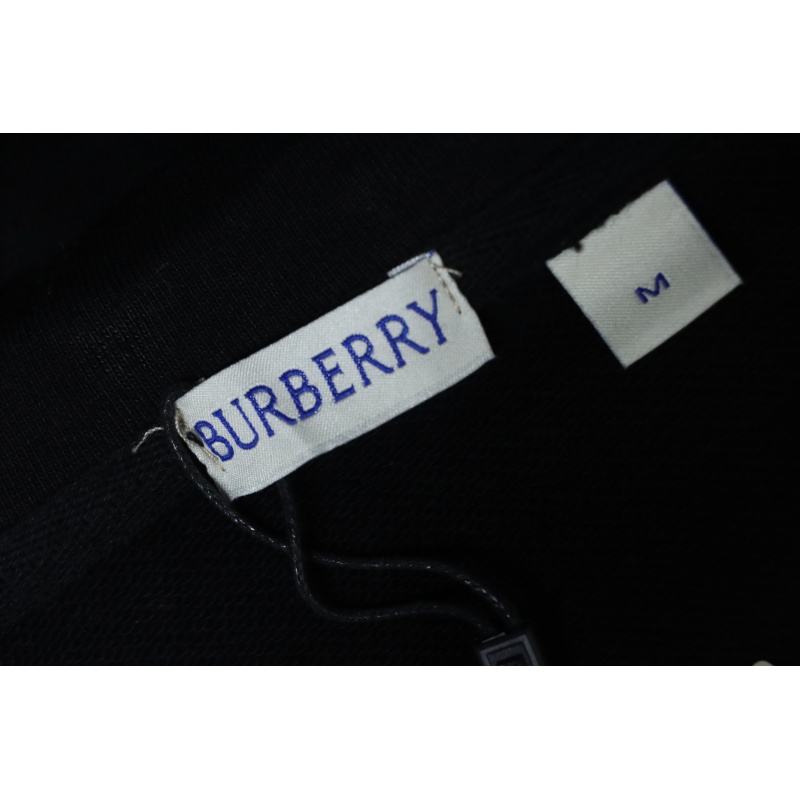 Burberry Warhorse Cross-Stitch Zippered Hooded Jacket Black