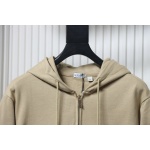 Burberry Warhorse Cross-Stitch Zippered Hooded Jacket Brown